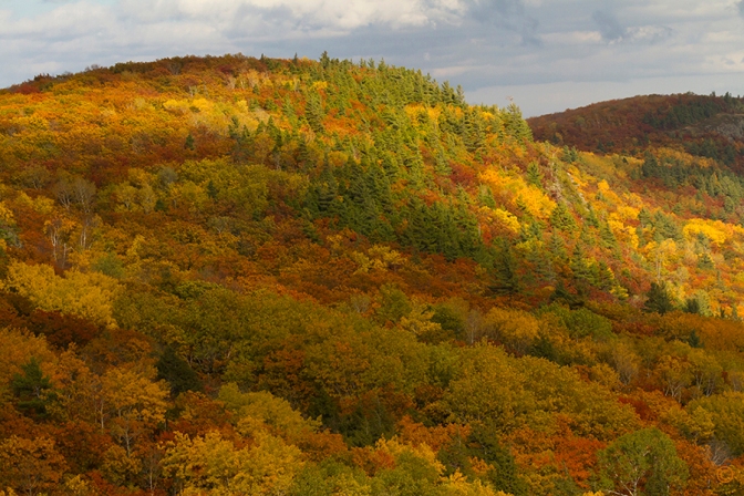 Fall color views of the escarpment at Porcupine Mountains. Sue Pischke, ©2012 ALL RIGHTS RESERVED